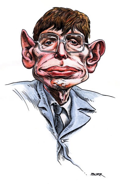 Stephen Hawking caricature
