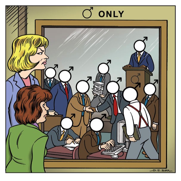 workplace discrimination color cartoon