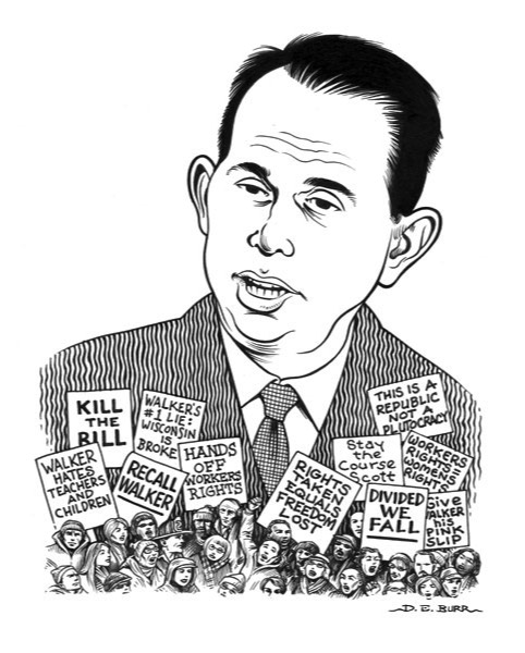 Governor Scott Walker illustration